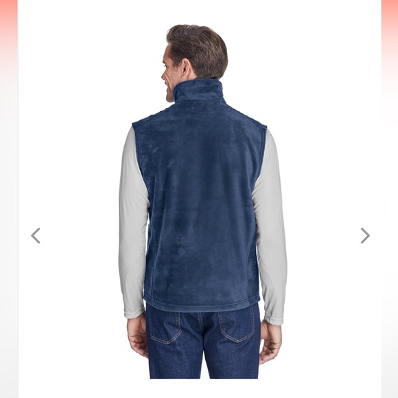 Navy Men’s Columbia Fleece Vest - Picture 4 of 5
